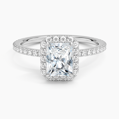 ecomposer-metal type-white-gold-18K,ecomposer-ring setting-halo-pave