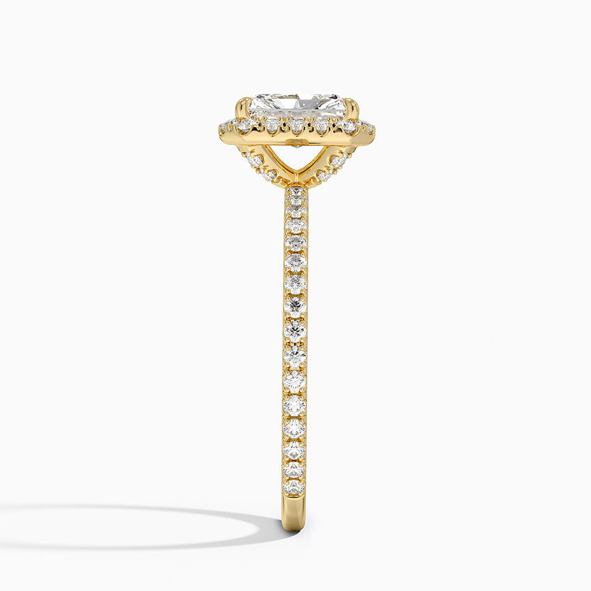 ecomposer-view with diamond shape-radiant,ecomposer-size-1-ct,ecomposer-metal type-yellow-gold-18k