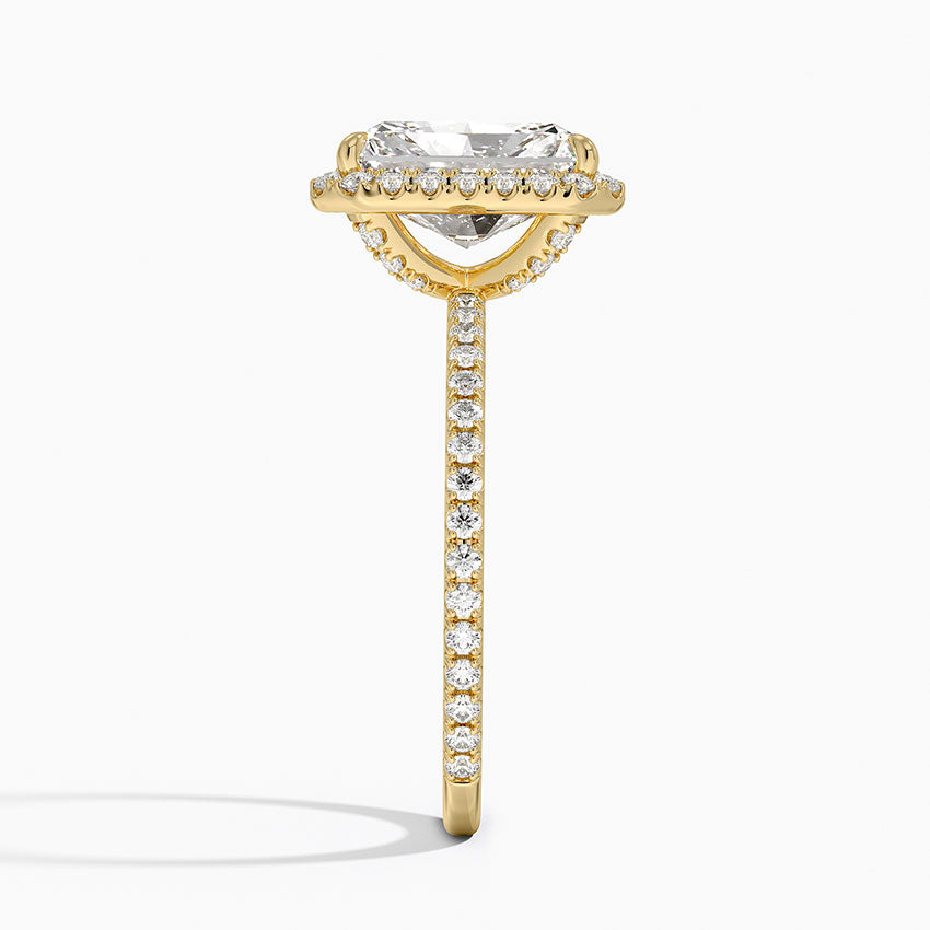 ecomposer-view with diamond shape-radiant,ecomposer-size-2-ct,ecomposer-metal type-yellow-gold-18k