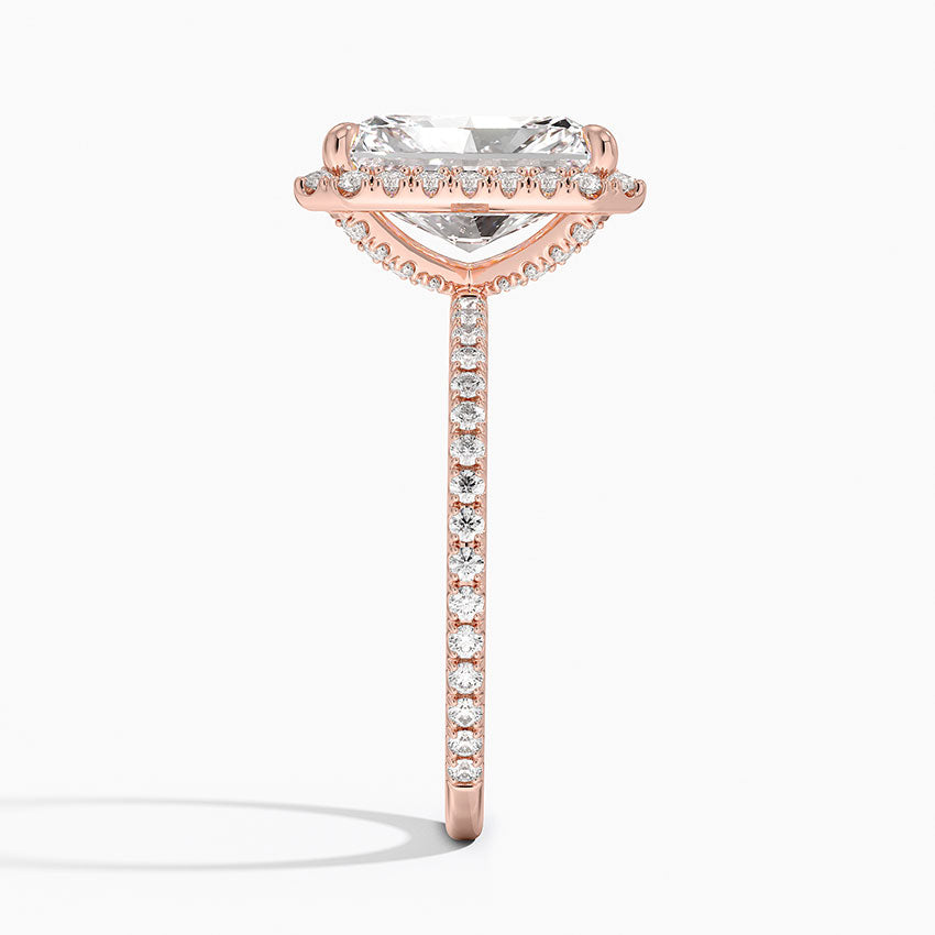 ecomposer-view with diamond shape-radiant,ecomposer-size-3-ct,ecomposer-metal type-rose-gold-18k