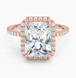 ecomposer-metal type-rose-gold-18K,ecomposer-ring setting-halo-pave