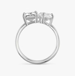 ecomposer-view with diamond shape-emerald-and-pear,ecomposer-metal type-white-gold-18k