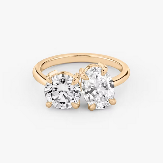 ecomposer-view with diamond shape-round-and-oval,ecomposer-metal type-rose-gold-18k