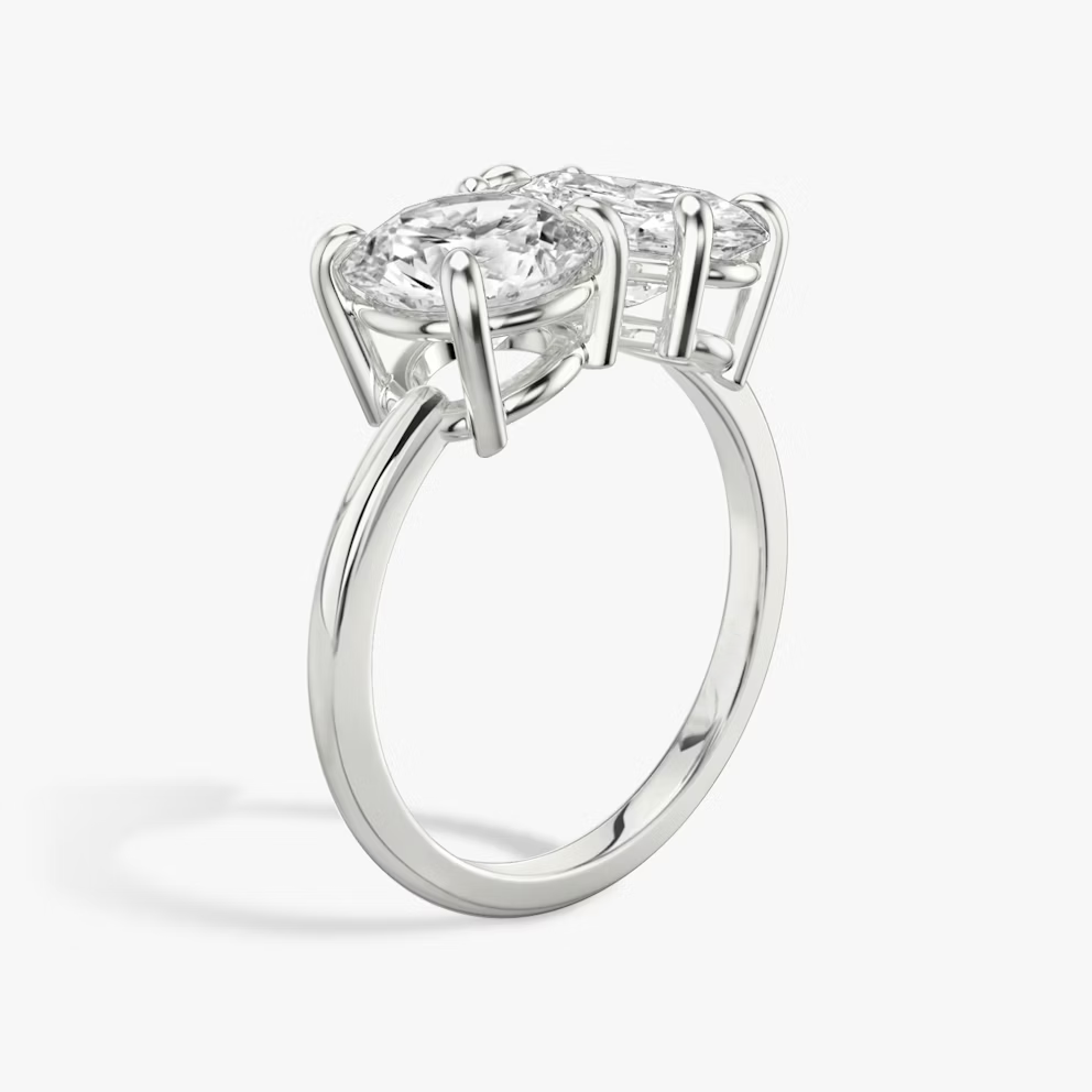 ecomposer-view with diamond shape-round-and-oval,ecomposer-metal type-white-gold-18k