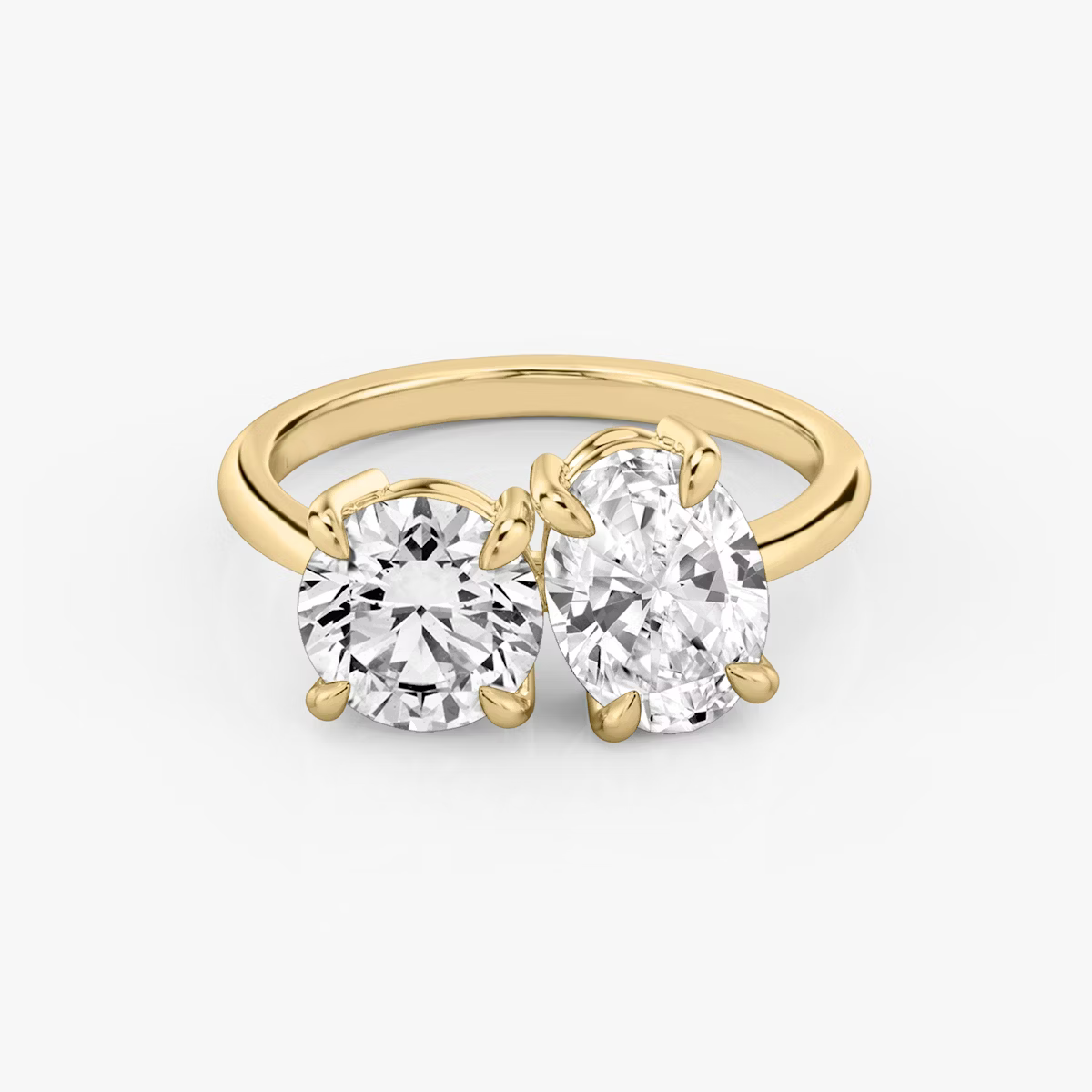 ecomposer-view with diamond shape-round-and-oval,ecomposer-metal type-yellow-gold-18k