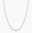 Tennis Graduated Lab Diamond (17 ct.) Necklace (17 in.) 18K White Gold