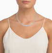 Tennis Graduated Lab Diamond (17 ct.) Necklace (17 in.) 18K White Gold