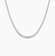 Tennis Graduated Lab Diamond (17 ct.) Necklace (17 in.) 18K White Gold