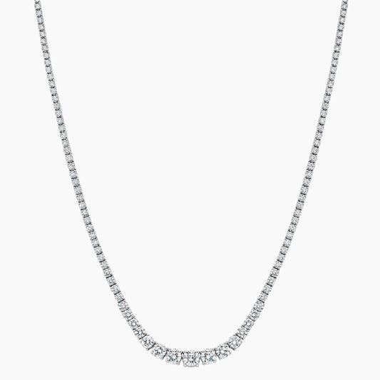 Tennis Graduated Lab Diamond (22 ct.) Necklace (17 in.) 18K White Gold