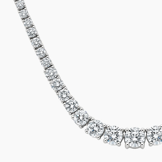 Tennis Graduated Lab Diamond (22 ct.) Necklace (17 in.) 18K White Gold