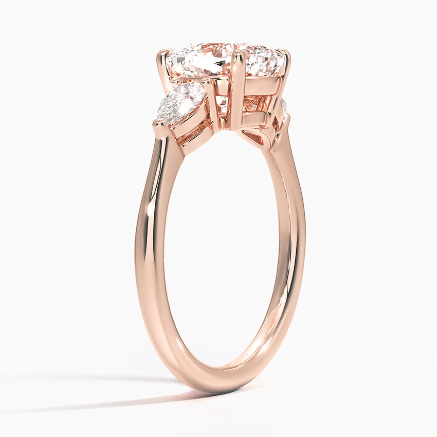 ecomposer-view with diamond shape-cushion,ecomposer-size-2-ct,ecomposer-metal type-rose-gold-18k