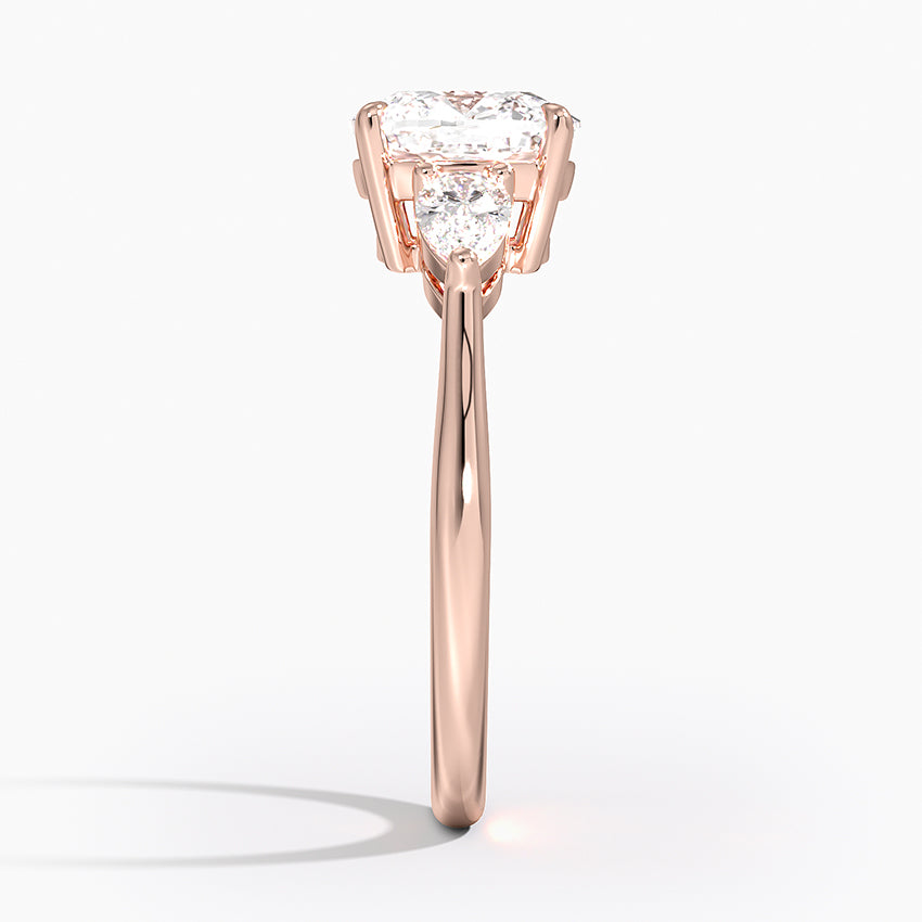 ecomposer-view with diamond shape-cushion,ecomposer-size-2-ct,ecomposer-metal type-rose-gold-18k