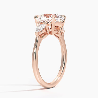 ecomposer-view with diamond shape-cushion,ecomposer-size-3-ct,ecomposer-metal type-rose-gold-18k