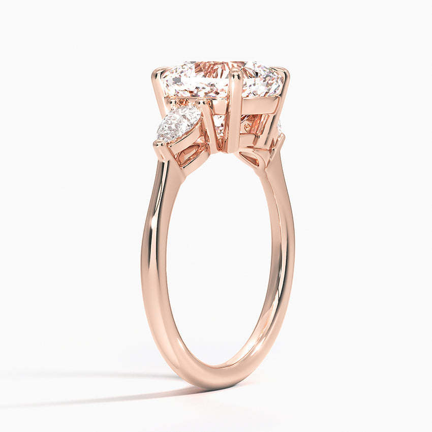 ecomposer-view with diamond shape-cushion,ecomposer-size-3-ct,ecomposer-metal type-rose-gold-18k