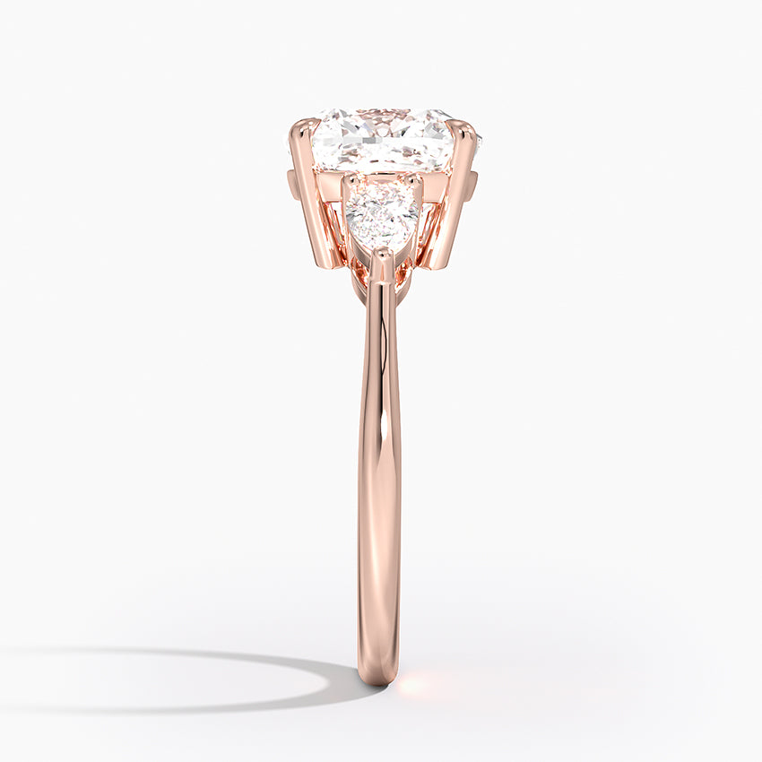 ecomposer-view with diamond shape-cushion,ecomposer-size-3-ct,ecomposer-metal type-rose-gold-18k