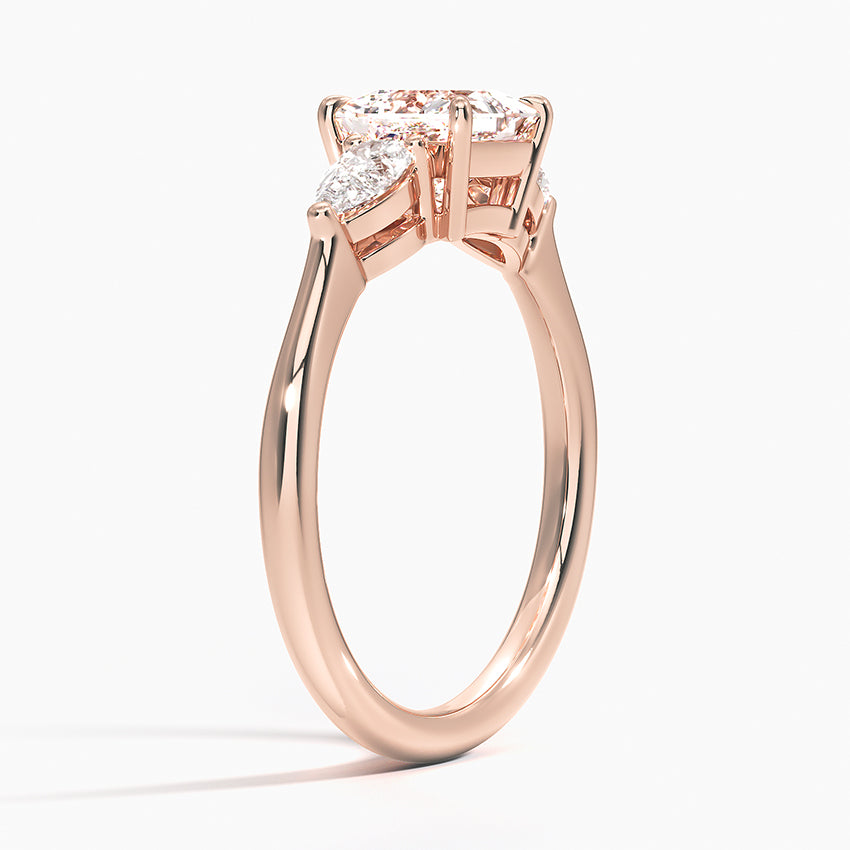 ecomposer-metal type-rose-gold-18K,ecomposer-ring setting-trilogy