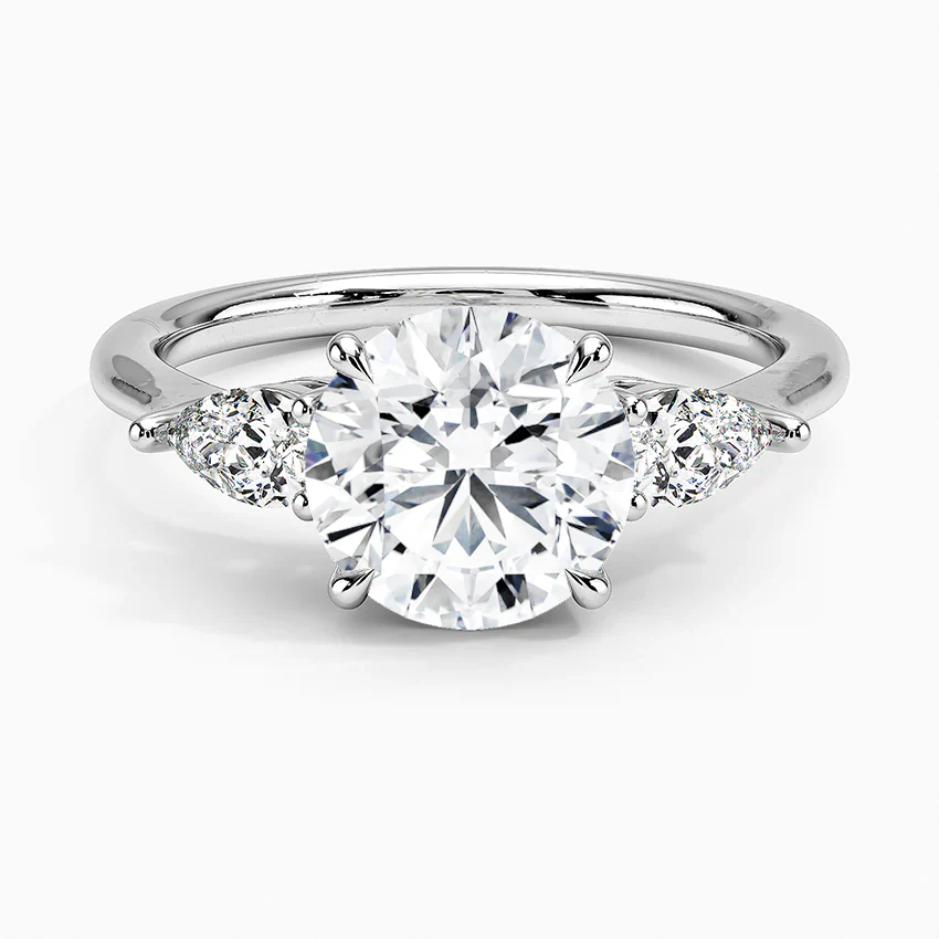 ecomposer-view with diamond shape-round,ecomposer-size-2-ct,ecomposer-metal type-white-gold-18k