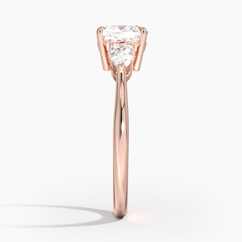 ecomposer-metal type-rose-gold-18K,ecomposer-ring setting-trilogy
