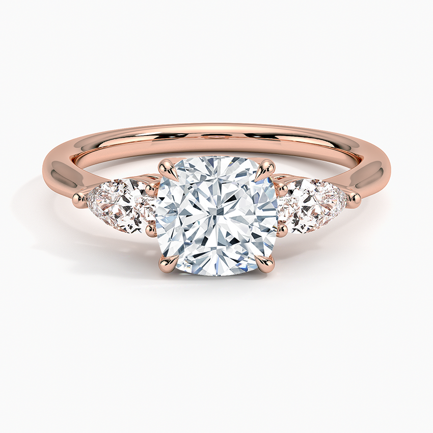 ecomposer-view with diamond shape-cushion,ecomposer-size-1.5-ct,ecomposer-metal type-rose-gold-18k