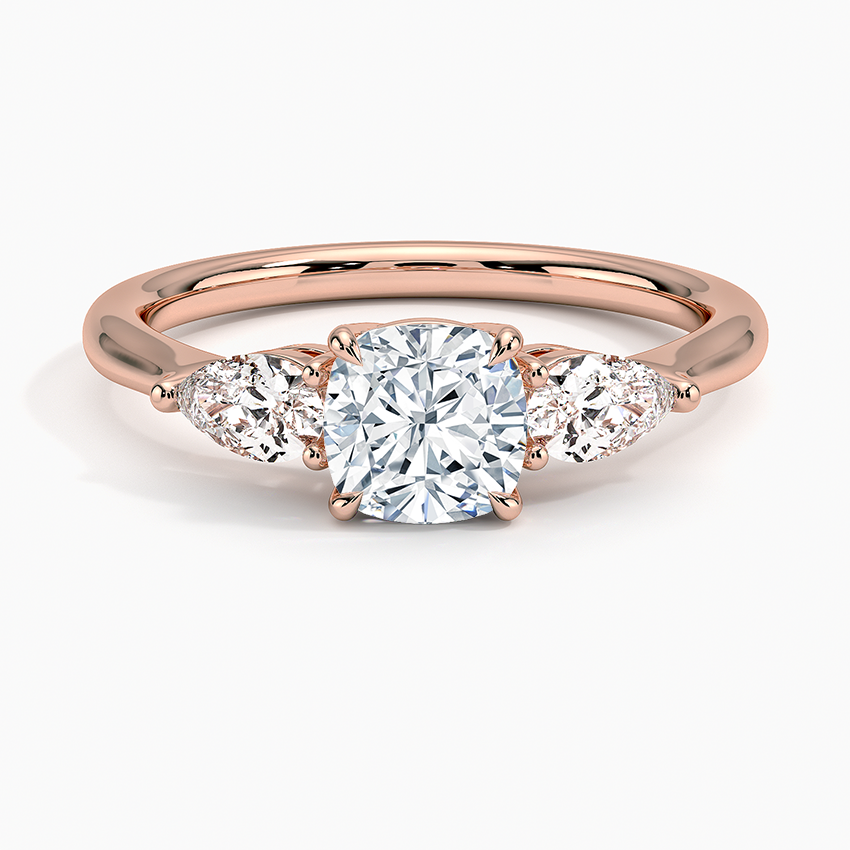 ecomposer-view with diamond shape-cushion,ecomposer-size-1-ct,ecomposer-metal type-rose-gold-18k