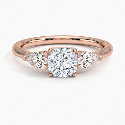 ecomposer-view with diamond shape-cushion,ecomposer-size-1-ct,ecomposer-metal type-rose-gold-18k