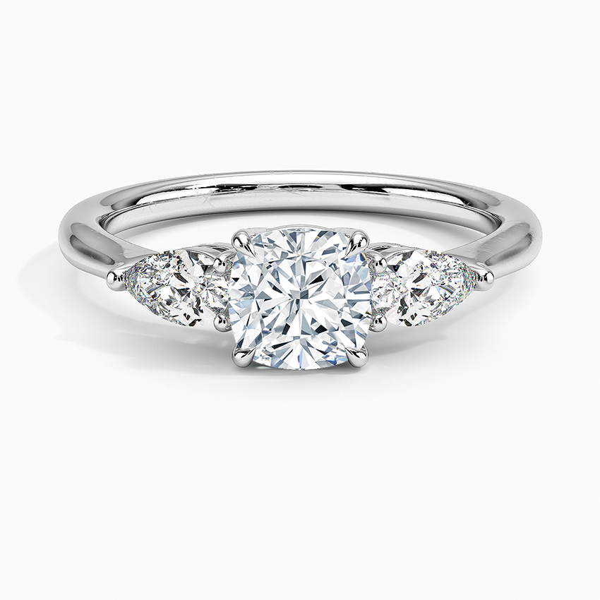 ecomposer-view with diamond shape-cushion,ecomposer-size-1-ct,ecomposer-metal type-white-gold-18k