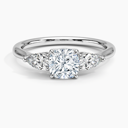 ecomposer-view with diamond shape-cushion,ecomposer-size-1-ct,ecomposer-metal type-white-gold-18k