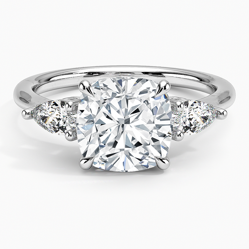 ecomposer-view with diamond shape-cushion,ecomposer-size-2.5-ct,ecomposer-metal type-white-gold-18k