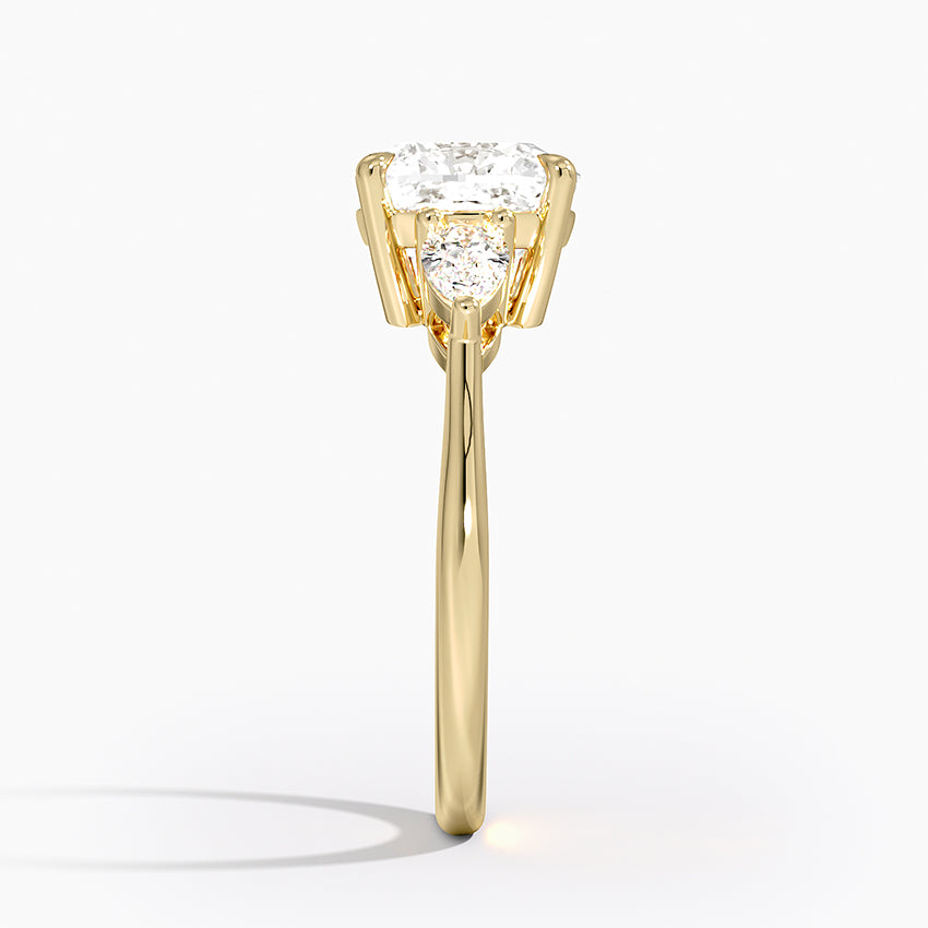 ecomposer-metal type-yellow-gold-18K,ecomposer-ring setting-trilogy