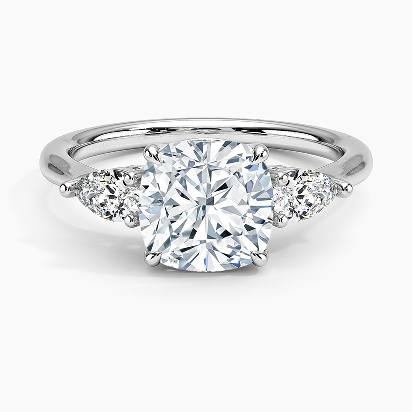 ecomposer-view with diamond shape-cushion,ecomposer-size-2-ct,ecomposer-metal type-white-gold-18k