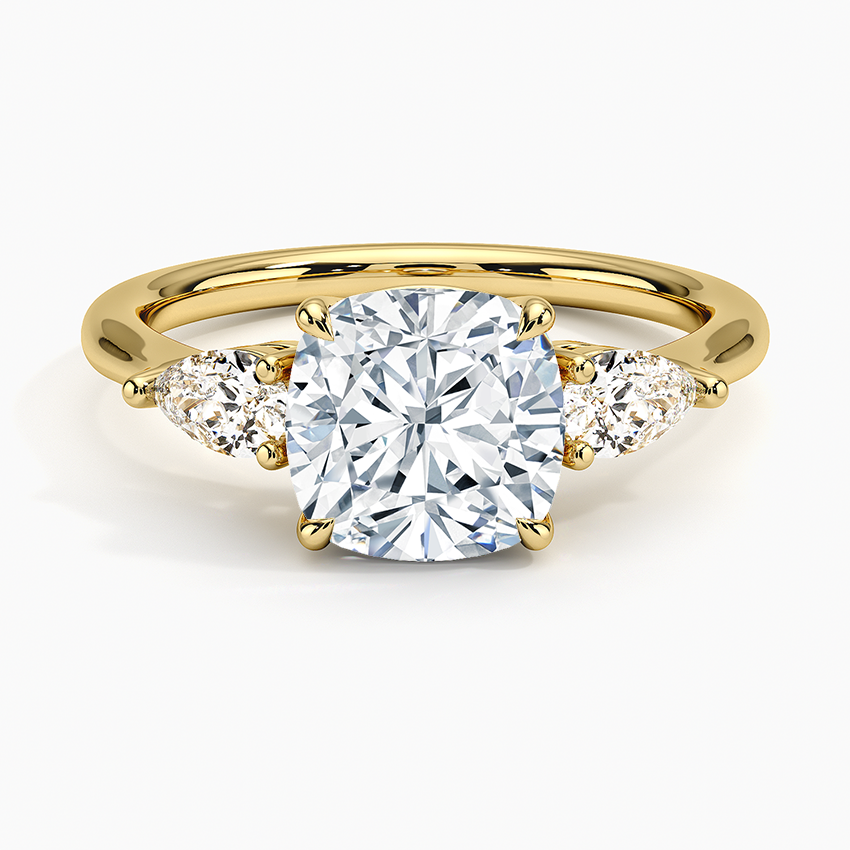 ecomposer-metal type-yellow-gold-18K,ecomposer-ring setting-trilogy