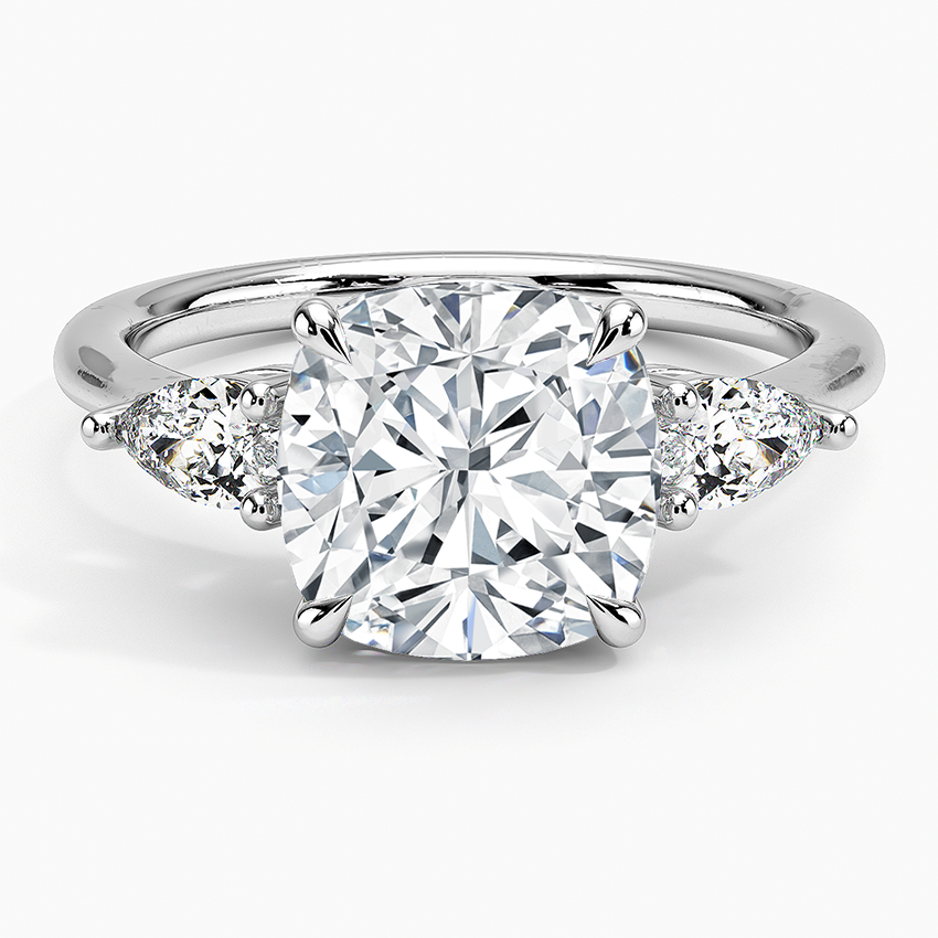 ecomposer-view with diamond shape-cushion,ecomposer-size-3-ct,ecomposer-metal type-white-gold-18k