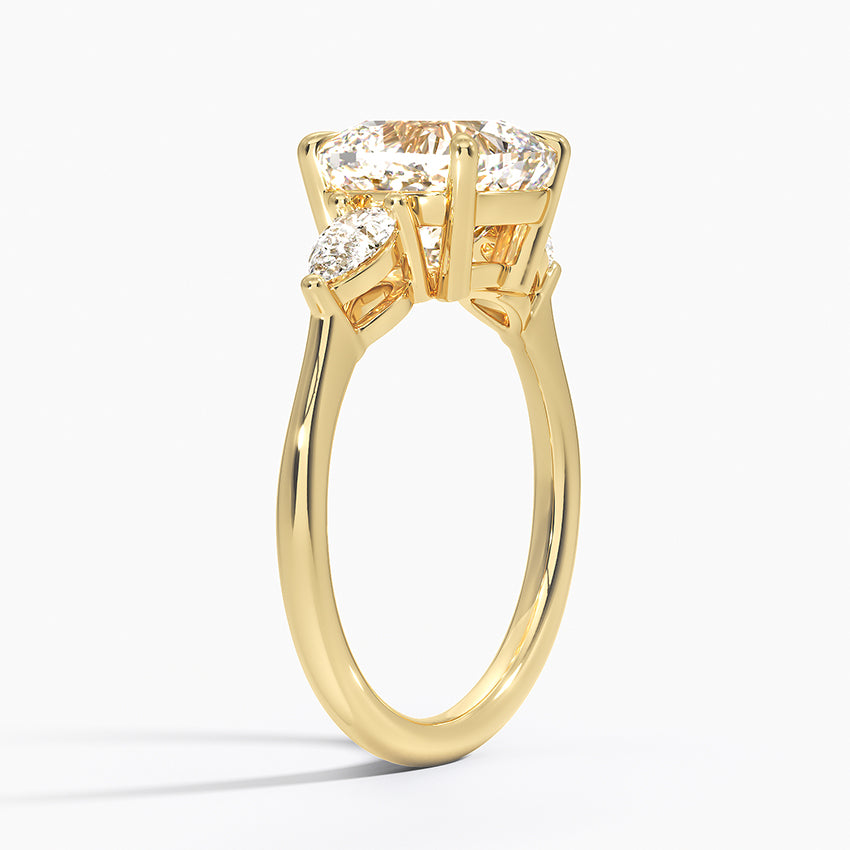 ecomposer-metal type-yellow-gold-18K,ecomposer-ring setting-trilogy