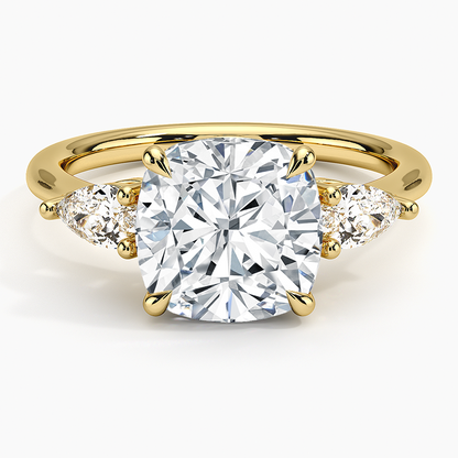 ecomposer-view with diamond shape-cushion,ecomposer-size-3-ct,ecomposer-metal type-yellow-gold-18k