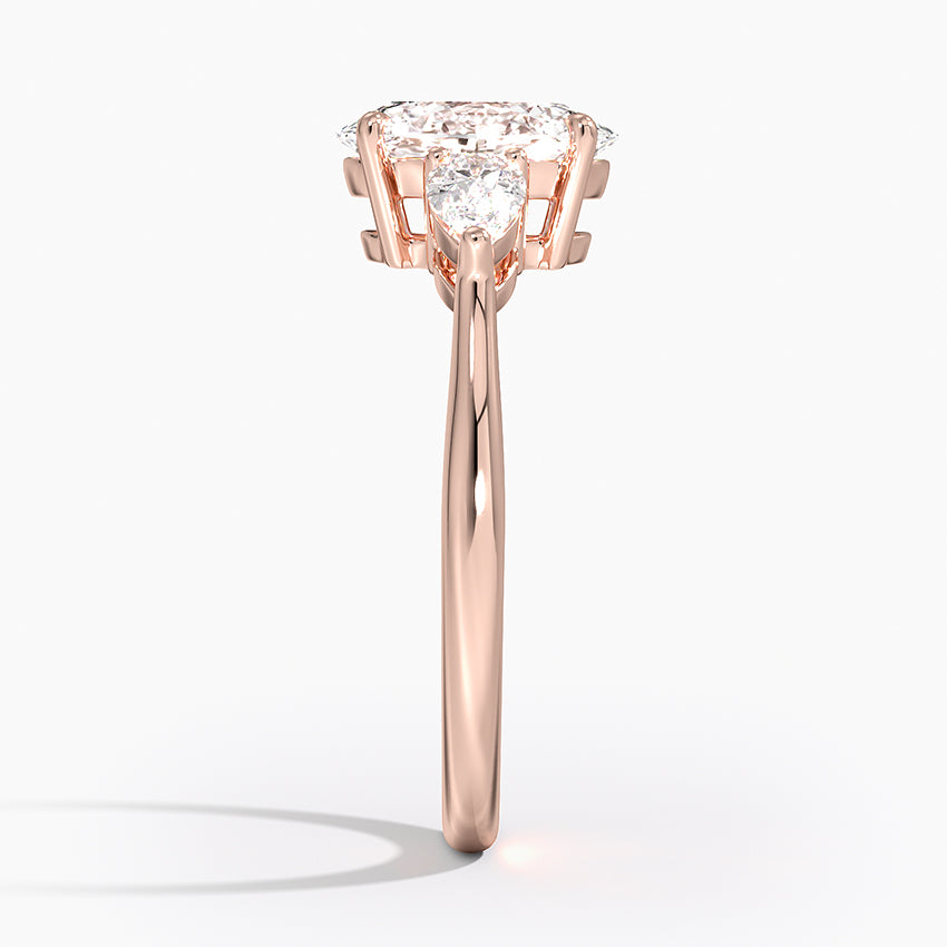 ecomposer-metal type-rose-gold-18K,ecomposer-ring setting-trilogy