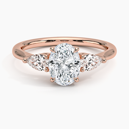 ecomposer-view with diamond shape-oval,ecomposer-size-1-ct,ecomposer-metal type-rose-gold-18k
