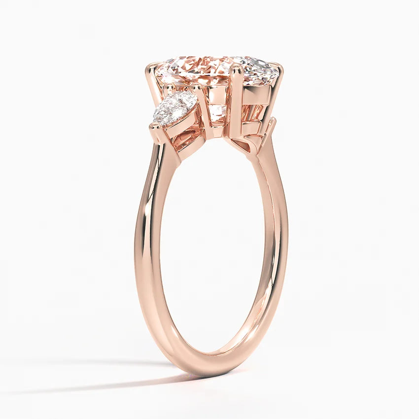 ecomposer-metal type-rose-gold-18K,ecomposer-ring setting-trilogy