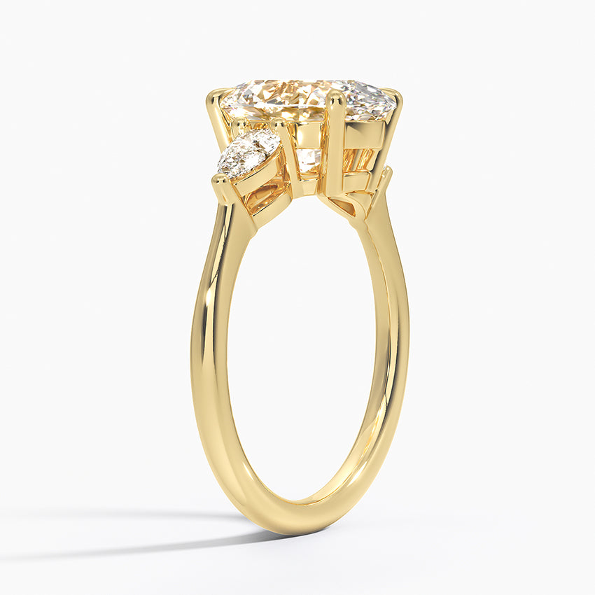 ecomposer-metal type-yellow-gold-18K,ecomposer-ring setting-trilogy
