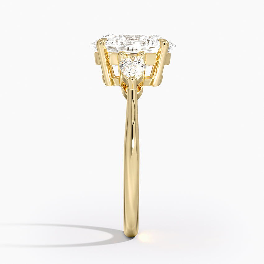 ecomposer-metal type-yellow-gold-18K,ecomposer-ring setting-trilogy