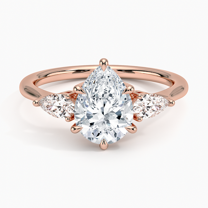 ecomposer-view with diamond shape-pear,ecomposer-size-1.5-ct,ecomposer-metal type-rose-gold-18k