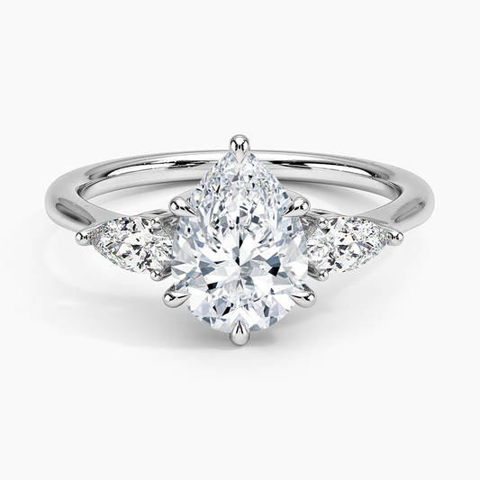 ecomposer-view with diamond shape-pear,ecomposer-size-1.5-ct,ecomposer-metal type-white-gold-18k