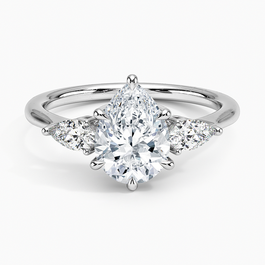 ecomposer-view with diamond shape-pear,ecomposer-size-1.5-ct,ecomposer-metal type-white-gold-18k