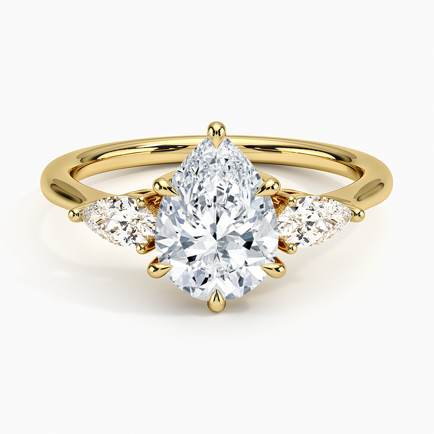 ecomposer-metal type-yellow-gold-18K,ecomposer-ring setting-trilogy