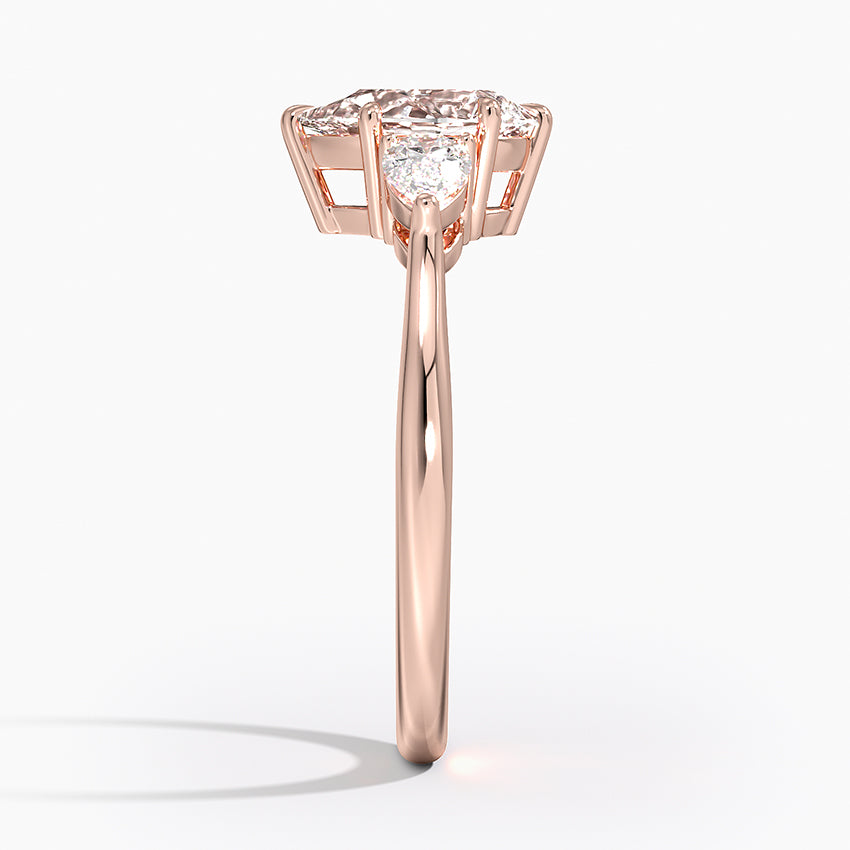 ecomposer-metal type-rose-gold-18K,ecomposer-ring setting-trilogy