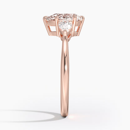 ecomposer-metal type-rose-gold-18K,ecomposer-ring setting-trilogy
