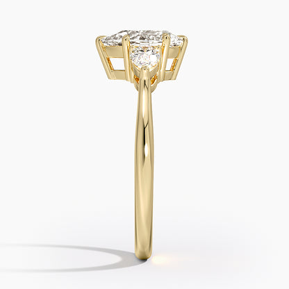 ecomposer-metal type-yellow-gold-18K,ecomposer-ring setting-trilogy