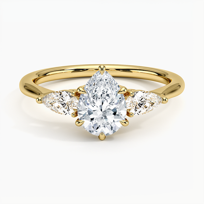 ecomposer-view with diamond shape-pear,ecomposer-size-1-ct,ecomposer-metal type-yellow-gold-18k