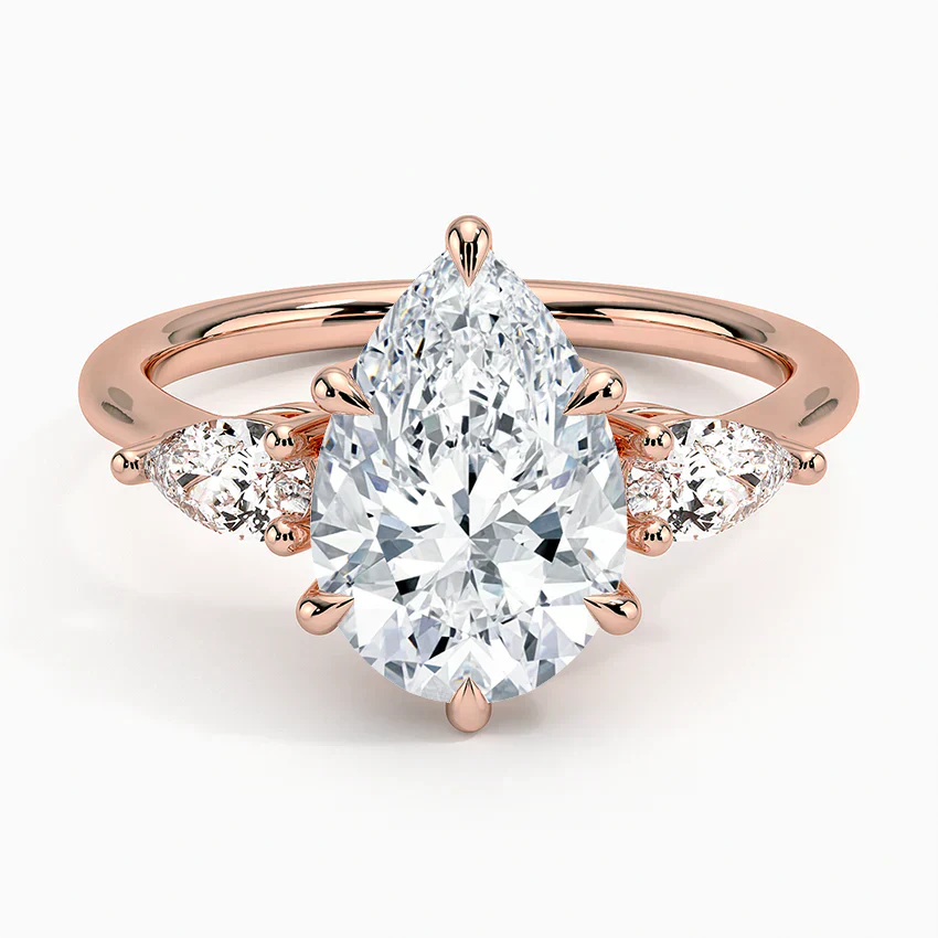 ecomposer-view with diamond shape-pear,ecomposer-size-2.5-ct,ecomposer-metal type-rose-gold-18k