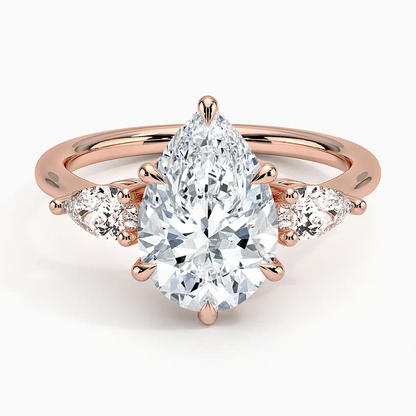 ecomposer-view with diamond shape-pear,ecomposer-size-2.5-ct,ecomposer-metal type-rose-gold-18k