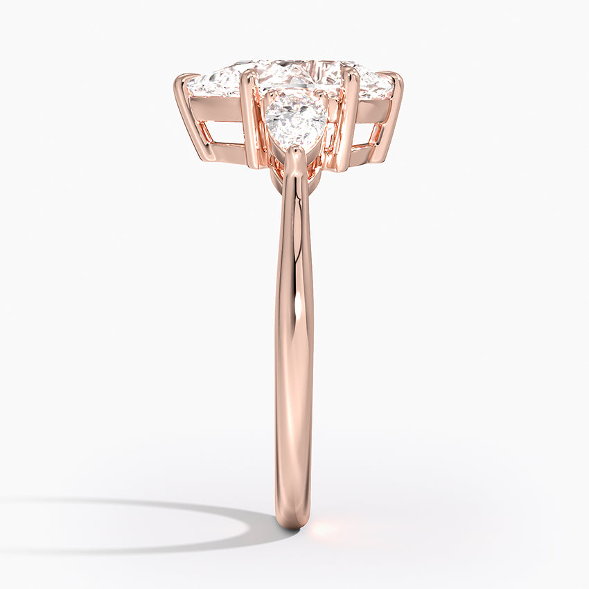 ecomposer-metal type-rose-gold-18K,ecomposer-ring setting-trilogy